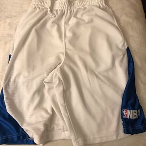 Official NBA white basketball shorts